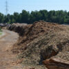 wood chips piles